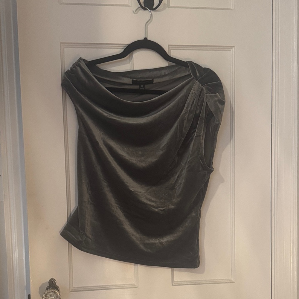 Elegant Grayish green Velvet Top - perfect for holidays